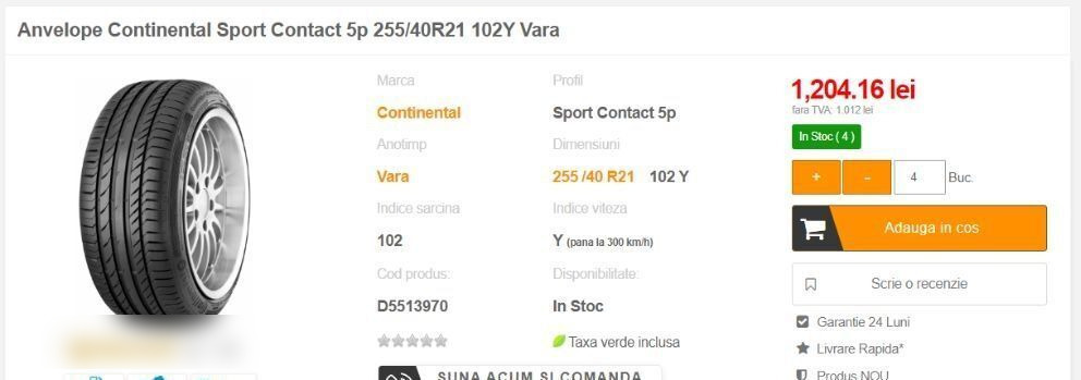 Anvelope Continental NOI ContisportContact 255 / 40 ZR 21 - Шина для Легковых автомобилей: фото 3 Anvelope Continental NOI ContisportContact 255 / 40 ZR 21 - Шина для Легковых автомобилей: фото 3