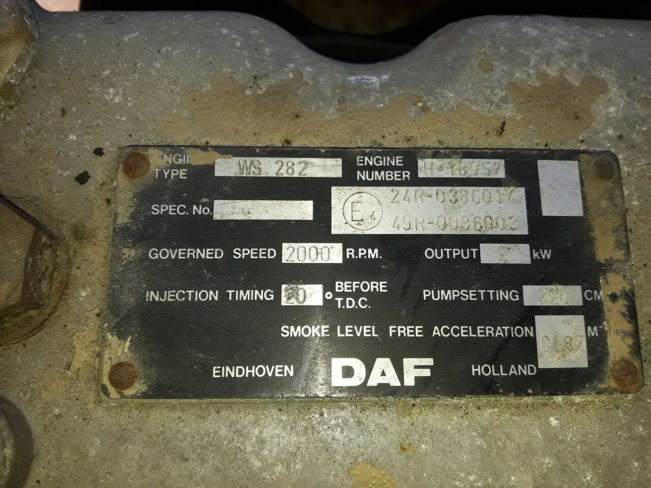 DAF WS282 ATI DAF 95 - Двигатель для Грузовиков: фото 4 DAF WS282 ATI DAF 95 - Двигатель для Грузовиков: фото 4