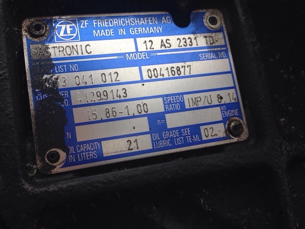 DAF XF105 12AS2331TD DAF XF 105 - Коробка передач для Грузовиков: фото 2 DAF XF105 12AS2331TD DAF XF 105 - Коробка передач для Грузовиков: фото 2
