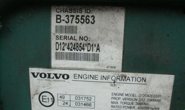 Volvo D12D 420 Volvo FH 12 - Двигатель для Грузовиков: фото 4 Volvo D12D 420 Volvo FH 12 - Двигатель для Грузовиков: фото 4