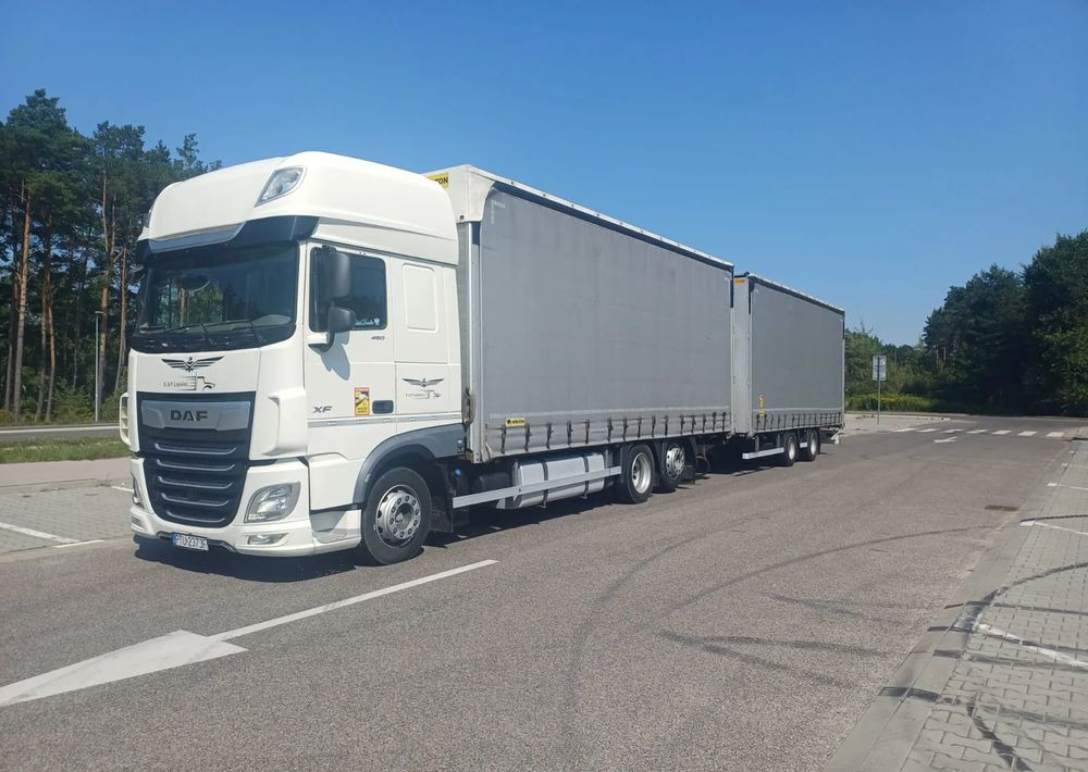Тентованный грузовик DAF XF 480 SUPER SPACE CAB / ZESTAW TANDEM PRZEJAZDOWY 120 M3 / SSC / ACC /EURO 6: фото 6