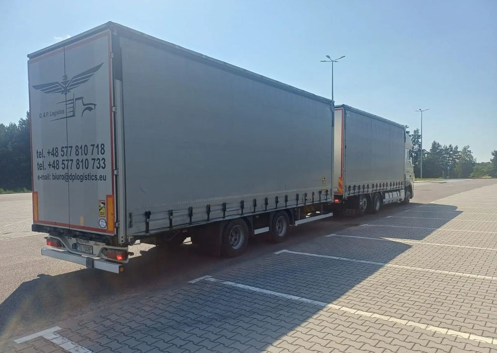 Тентованный грузовик DAF XF 480 SUPER SPACE CAB / ZESTAW TANDEM PRZEJAZDOWY 120 M3 / SSC / ACC /EURO 6: фото 13