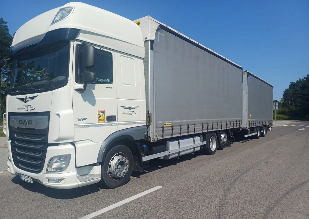 Тентованный грузовик DAF XF 480 SUPER SPACE CAB / ZESTAW TANDEM PRZEJAZDOWY 120 M3 / SSC / ACC /EURO 6: фото 11