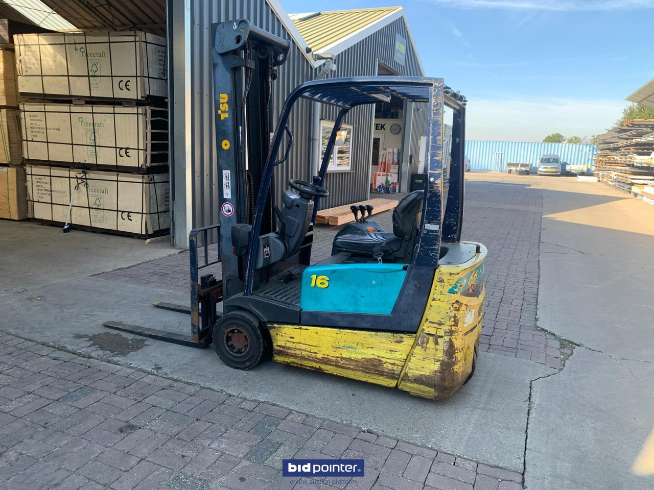 Heftruck elektrisch - 3 wiel - 1600kg! Freelift! Komatsu FB16 - 5.5 mtr. Sideshift! - Электропогрузчик: фото 1 Heftruck elektrisch - 3 wiel - 1600kg! Freelift! Komatsu FB16 - 5.5 mtr. Sideshift! - Электропогрузчик: фото 1