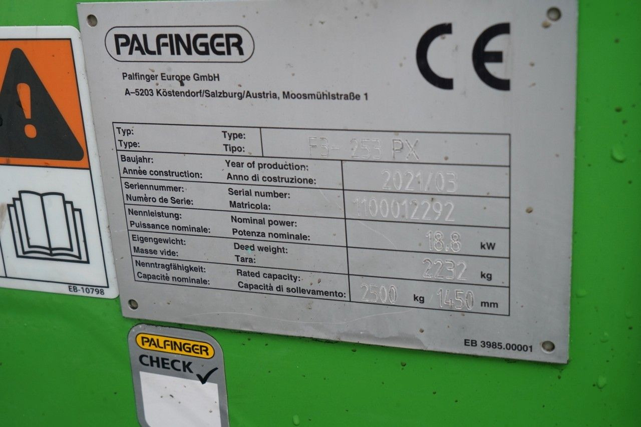 Мобильный вилочный погрузчик Palfinger F3-253PX / Podwieszany pod naczepę - przyczepę /: фото 37