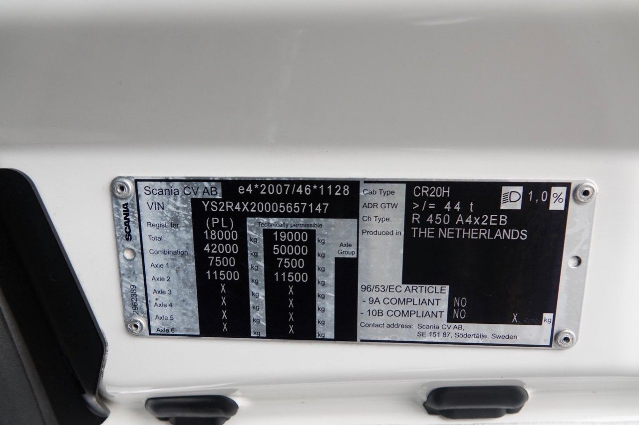 Тягач Scania R 450 / RETARDER / FULL AIRMATIC / OPONY 100% /: фото 18