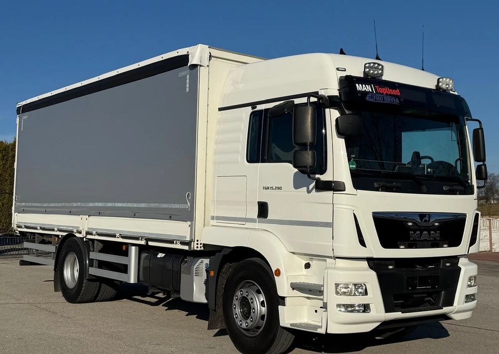 MAN TGM 15.290/E6/FIRANKA/BURTO-FIRANKA/SZKOŁA JAZDY/MAŁY ROZSTAW OSI/16PALET/WINDA/NISKI PRZEBIEG/2019/SERWISOWANY/JAK NOWY - Тентованный грузовик: фото 1 MAN TGM 15.290/E6/FIRANKA/BURTO-FIRANKA/SZKOŁA JAZDY/MAŁY ROZSTAW OSI/16PALET/WINDA/NISKI PRZEBIEG/2019/SERWISOWANY/JAK NOWY - Тентованный грузовик: фото 1