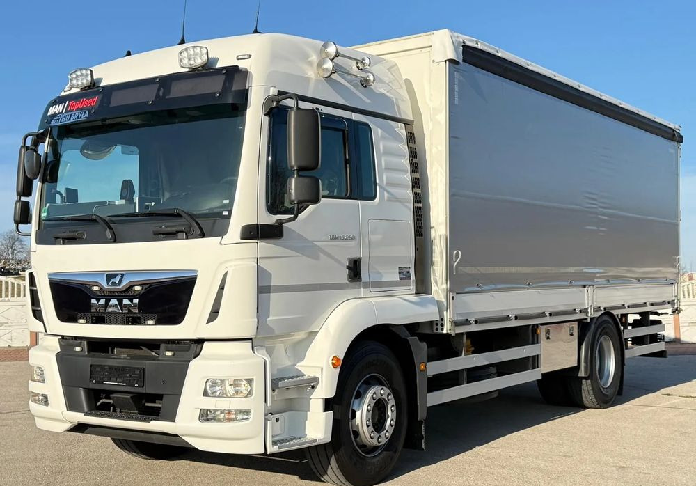 MAN TGM 15.290/E6/FIRANKA/BURTO-FIRANKA/SZKOŁA JAZDY/MAŁY ROZSTAW OSI/16PALET/WINDA/NISKI PRZEBIEG/2019/SERWISOWANY/JAK NOWY - Тентованный грузовик: фото 2 MAN TGM 15.290/E6/FIRANKA/BURTO-FIRANKA/SZKOŁA JAZDY/MAŁY ROZSTAW OSI/16PALET/WINDA/NISKI PRZEBIEG/2019/SERWISOWANY/JAK NOWY - Тентованный грузовик: фото 2