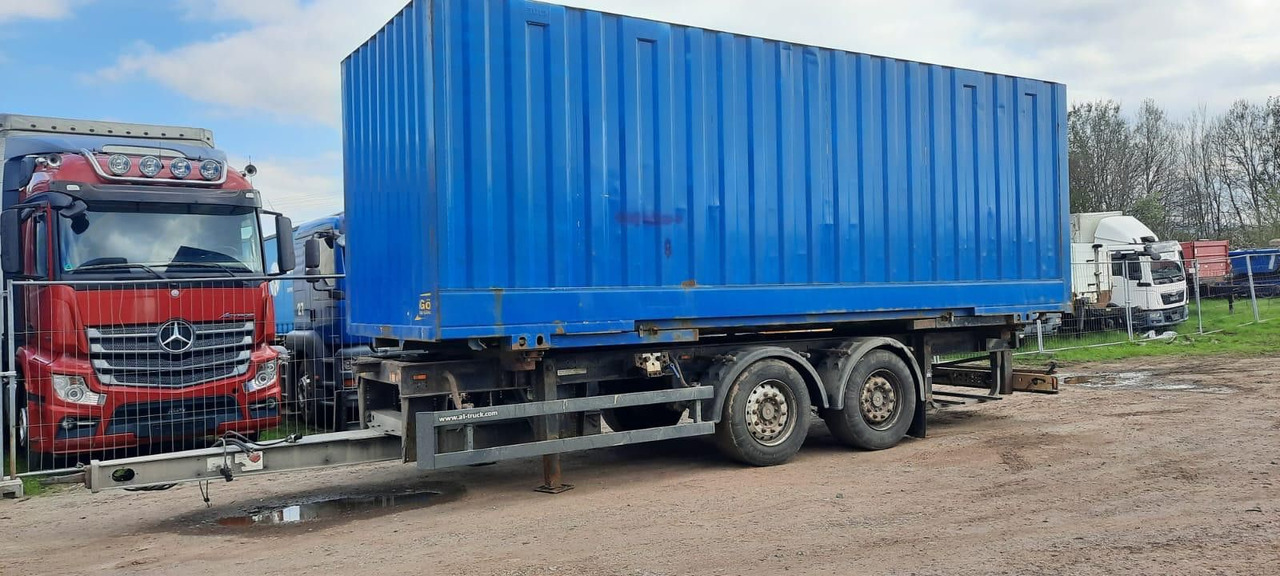 Schmitz Cargobull Containeranhänger mit Container - Прицеп-фургон: фото 1 Schmitz Cargobull Containeranhänger mit Container - Прицеп-фургон: фото 1