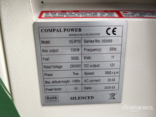 2025 Compal VG-R110 Mobile (Unused) Generator Set - Электрогенератор: фото 1 2025 Compal VG-R110 Mobile (Unused) Generator Set - Электрогенератор: фото 1