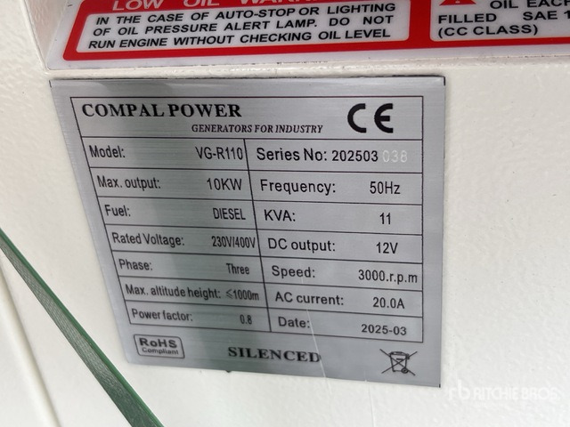 2025 Compal VG-R110 Mobile (Unused) Generator Set - Электрогенератор: фото 2 2025 Compal VG-R110 Mobile (Unused) Generator Set - Электрогенератор: фото 2