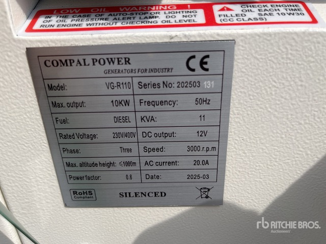 2025 Compal VG-R110 Mobile (Unused) Generator Set - Электрогенератор: фото 2 2025 Compal VG-R110 Mobile (Unused) Generator Set - Электрогенератор: фото 2