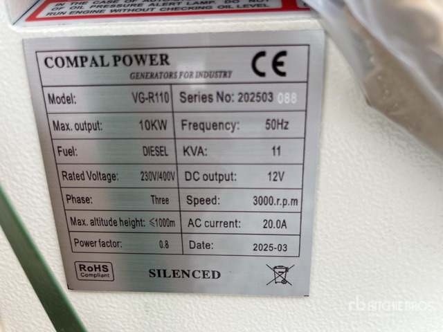 2025 Compal VG-R110 Mobile (Unused) Generator Set - Электрогенератор: фото 2 2025 Compal VG-R110 Mobile (Unused) Generator Set - Электрогенератор: фото 2