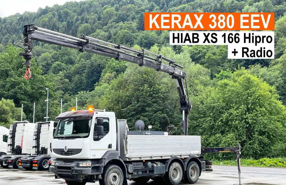 Renault Kerax 380 EEV // Skrzynia Burtowa // HIAB XS166 Hipro + Radio // Zwolnice // // - Автоманипулятор, Грузовик бортовой/ Платформа: фото 1 Renault Kerax 380 EEV // Skrzynia Burtowa // HIAB XS166 Hipro + Radio // Zwolnice // // - Автоманипулятор, Грузовик бортовой/ Платформа: фото 1
