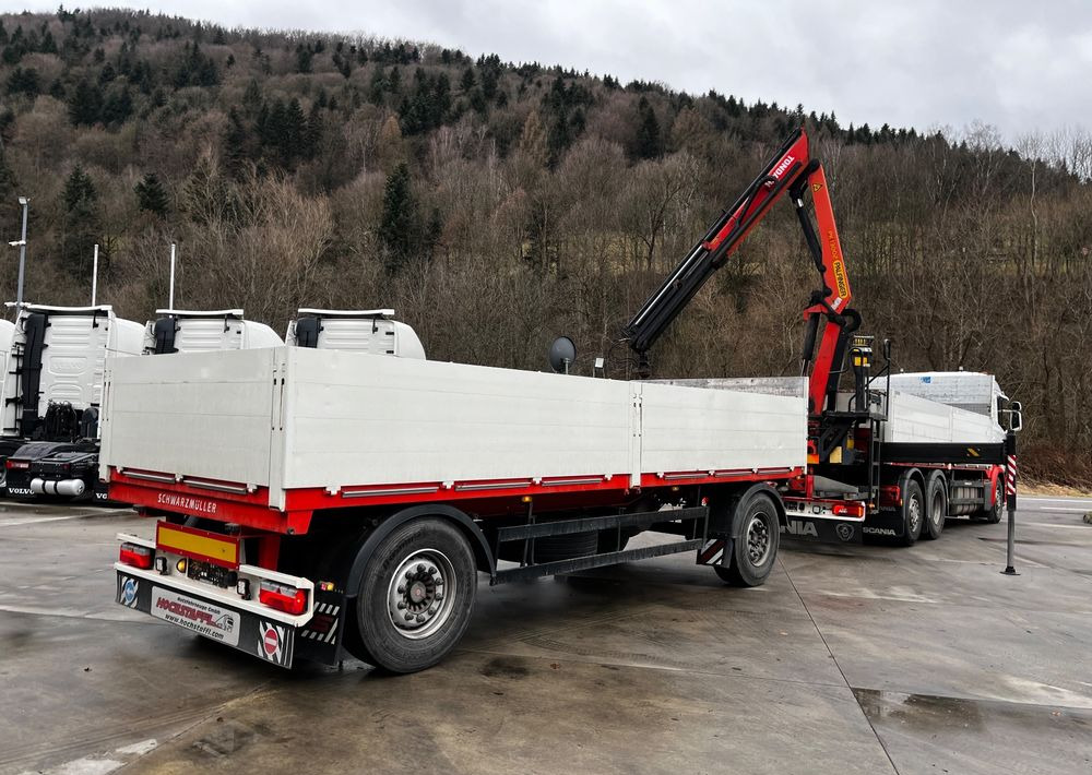 Scania R450 // 2014 // HDS Palfinger 13002 // 6x4 oś skrętna+podnoszona // Przyczepa Schwarzmuller // - Грузовик бортовой/ Платформа: фото 5 Scania R450 // 2014 // HDS Palfinger 13002 // 6x4 oś skrętna+podnoszona // Przyczepa Schwarzmuller // - Грузовик бортовой/ Платформа: фото 5