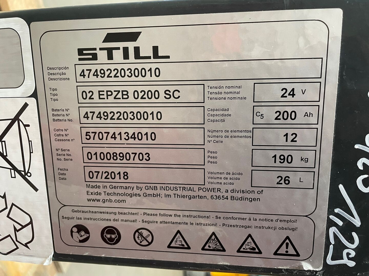 Exide 24 Volt I 2EPzB 200 - Аккумулятор для Погрузочно-разгрузочной техники: фото 2 Exide 24 Volt I 2EPzB 200 - Аккумулятор для Погрузочно-разгрузочной техники: фото 2