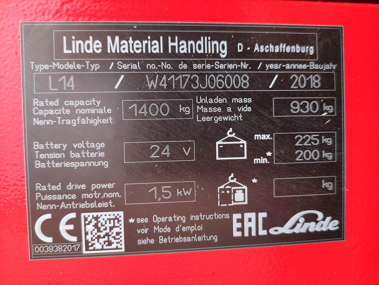 Linde L14i-1173 - Штабелер: фото 5 Linde L14i-1173 - Штабелер: фото 5