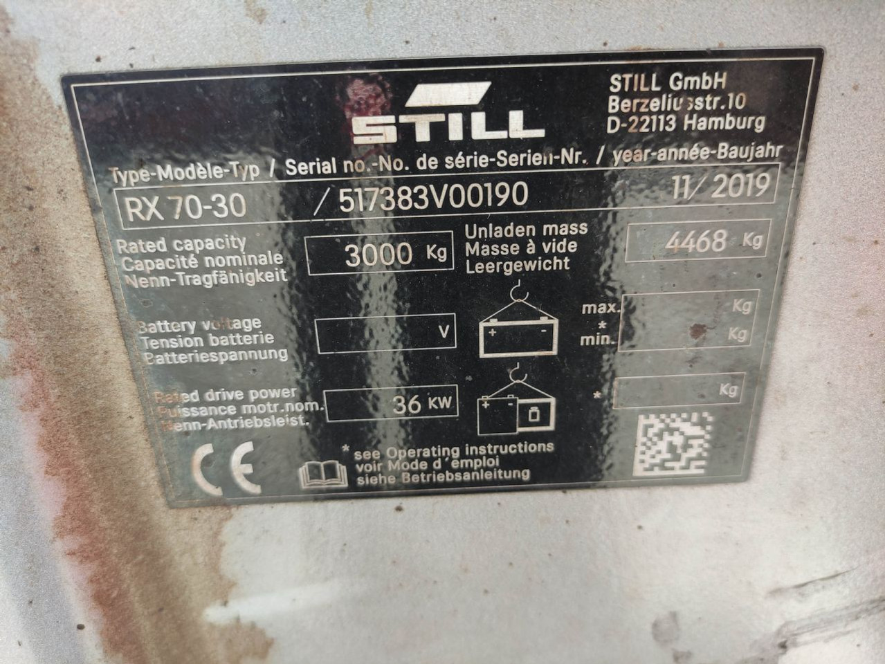 Дизельный погрузчик Still RX70-30 (Defekter Zustand): фото 6 Дизельный погрузчик Still RX70-30 (Defekter Zustand): фото 6