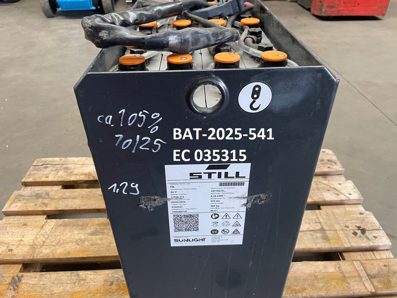 Sunlight I 24 Volt I 3 PzS 375 - Аккумулятор для Погрузочно-разгрузочной техники: фото 5 Sunlight I 24 Volt I 3 PzS 375 - Аккумулятор для Погрузочно-разгрузочной техники: фото 5