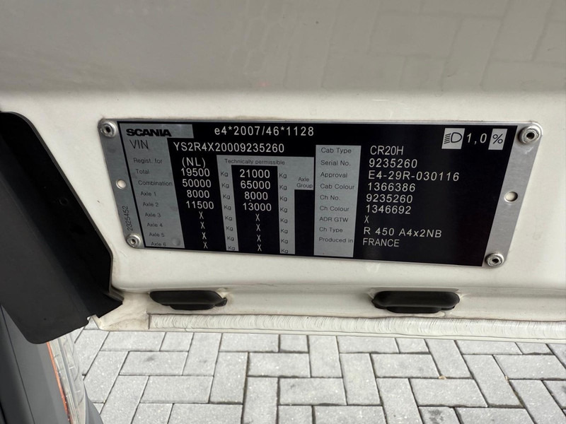 Тягач Scania R450 VOL LUCHT, SMART TACHO 2, ALCOA, RETARDER, LEER, VOL VOL!: фото 19