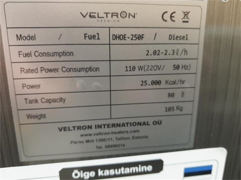 - - - VeLTRON HEATER MED BLÆSER - Тепловая пушка: фото 5 - - - VeLTRON HEATER MED BLÆSER - Тепловая пушка: фото 5