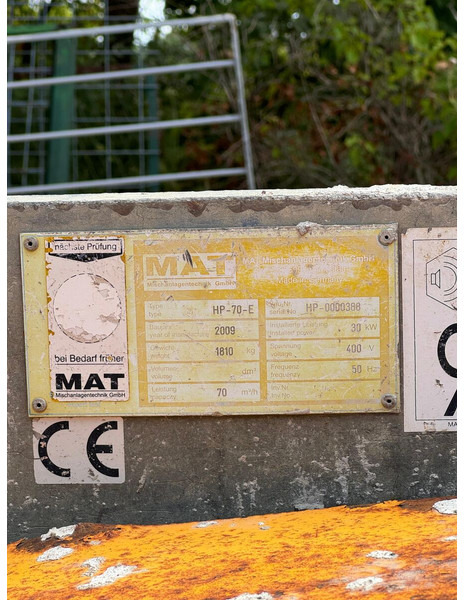 Bauer MAT HP 70 - Бетононасос стационарный для Сельскохозяйственной техники: фото 3 Bauer MAT HP 70 - Бетононасос стационарный для Сельскохозяйственной техники: фото 3