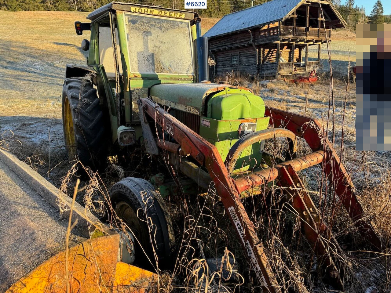 1977 John Deere 2030 w/ front loader. Repair object. - Трактор: фото 5 1977 John Deere 2030 w/ front loader. Repair object. - Трактор: фото 5