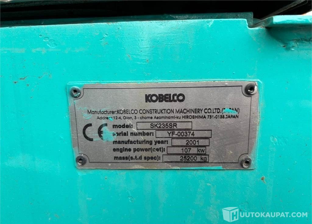 Kobelco SK235SR, 2001, 10 135 h Kaivinkone, Lempäälä - Гусеничный экскаватор: фото 5 Kobelco SK235SR, 2001, 10 135 h Kaivinkone, Lempäälä - Гусеничный экскаватор: фото 5