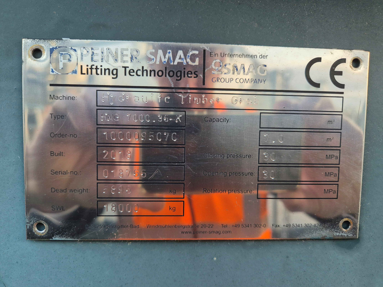 Peiner SMAG HHG.34-K - Грейфер для Портовой техники: фото 2 Peiner SMAG HHG.34-K - Грейфер для Портовой техники: фото 2