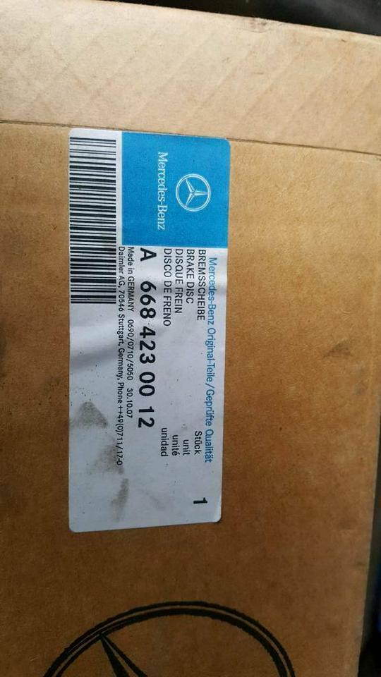Bremsscheiben Mercedes Benz Vario Sprinter Hinten A6684230012 - Тормозной диск для Фургонов: фото 1 Bremsscheiben Mercedes Benz Vario Sprinter Hinten A6684230012 - Тормозной диск для Фургонов: фото 1