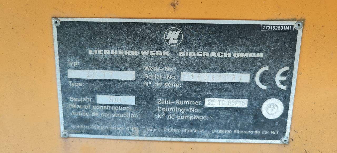 LIEBHERR 32TT - Быстромонтируемый башенный кран: фото 4 LIEBHERR 32TT - Быстромонтируемый башенный кран: фото 4