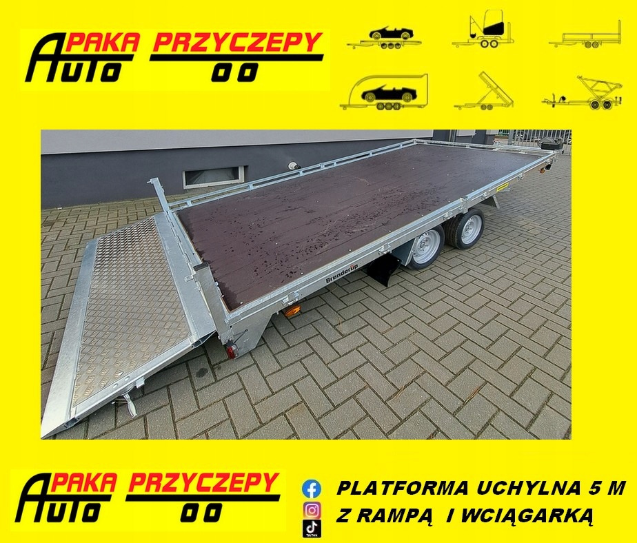 PRZYCZEPA PLATFORMA 508 CM, UCHYŁOWA Z WCIĄGARKĄ, DMC 3500 KG / PLATFORM TRAILER 508 CM, TILTING WITH WINCH, DMC 3500 KG - Прицеп бортовой/ Платформа: фото 1 PRZYCZEPA PLATFORMA 508 CM, UCHYŁOWA Z WCIĄGARKĄ, DMC 3500 KG / PLATFORM TRAILER 508 CM, TILTING WITH WINCH, DMC 3500 KG - Прицеп бортовой/ Платформа: фото 1