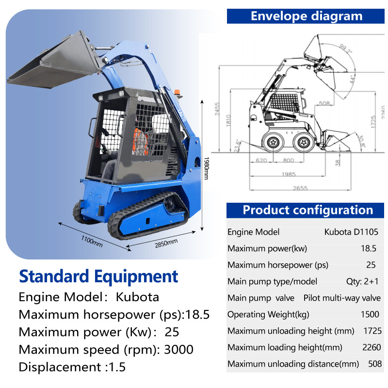 LADYS LADYS LA670 Mini Small Skid Steer Loader Compact Track Diesel Mini Skid Steer Loader For Sale With Small Mini Skid Steer Attachments 4 In 1 Bucket - Мини-погрузчик с бортовым поворотом: фото 2 LADYS LADYS LA670 Mini Small Skid Steer Loader Compact Track Diesel Mini Skid Steer Loader For Sale With Small Mini Skid Steer Attachments 4 In 1 Bucket - Мини-погрузчик с бортовым поворотом: фото 2