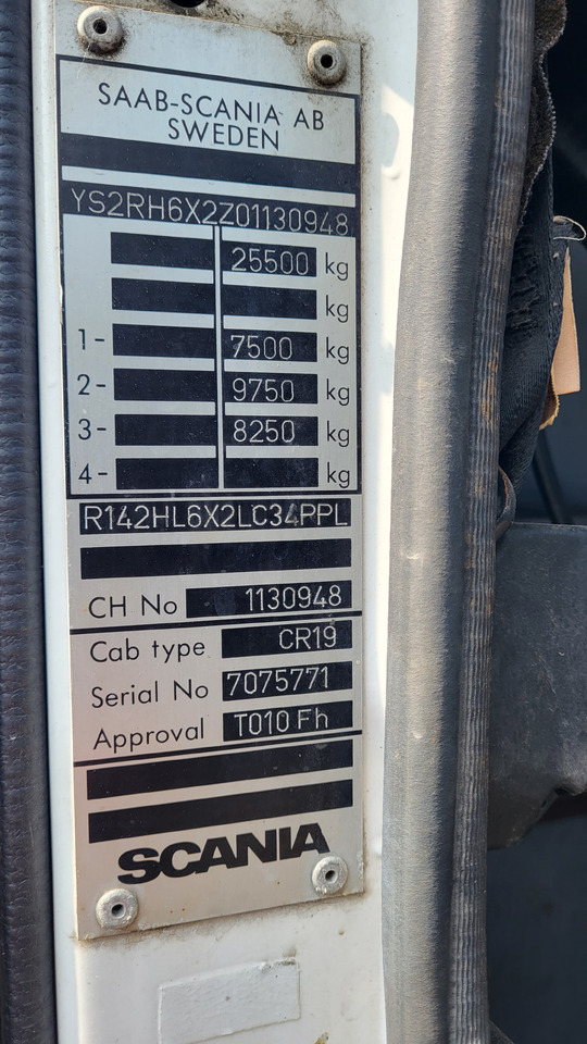Тягач SCANIA R 142 H 6X2 SU KRANU: фото 31