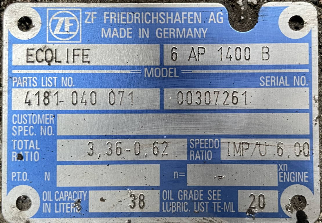 ZF Getriebe ZF 6 AP 1400 B Ecolife 4181040071 6AP1400B Solaris Temsa - Коробка передач для Автобусов: фото 2 ZF Getriebe ZF 6 AP 1400 B Ecolife 4181040071 6AP1400B Solaris Temsa - Коробка передач для Автобусов: фото 2