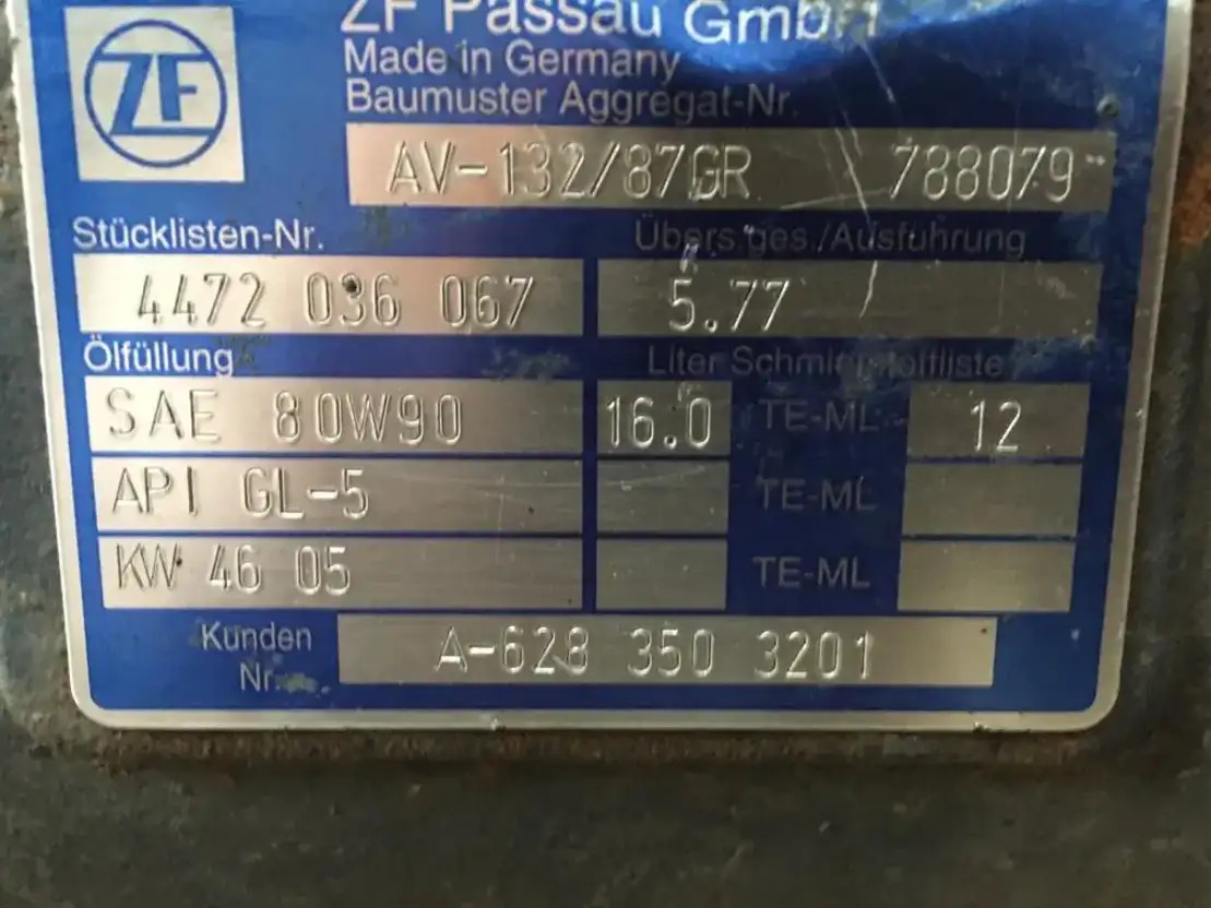 Задняя ось для Автобусов ZF Hinterachse Axis ZF AV132-87 5,77 Mercedes Citaro Setra 4472036067: фото 7