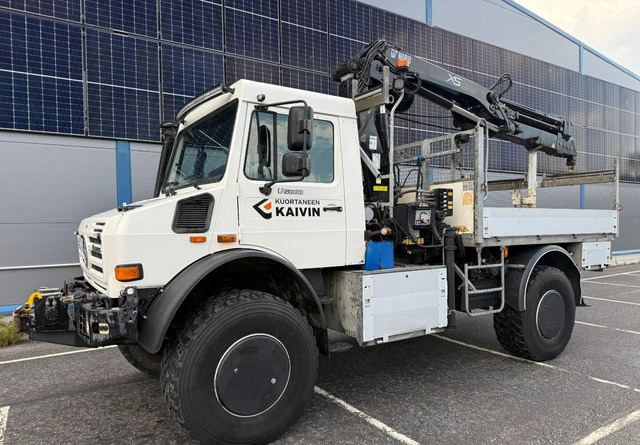 Mercedes-BenzUnimog U5000 + Hiab 099 E-4 - Грузовик бортовой/ Платформа, Автоманипулятор: фото 1 Mercedes-BenzUnimog U5000 + Hiab 099 E-4 - Грузовик бортовой/ Платформа, Автоманипулятор: фото 1