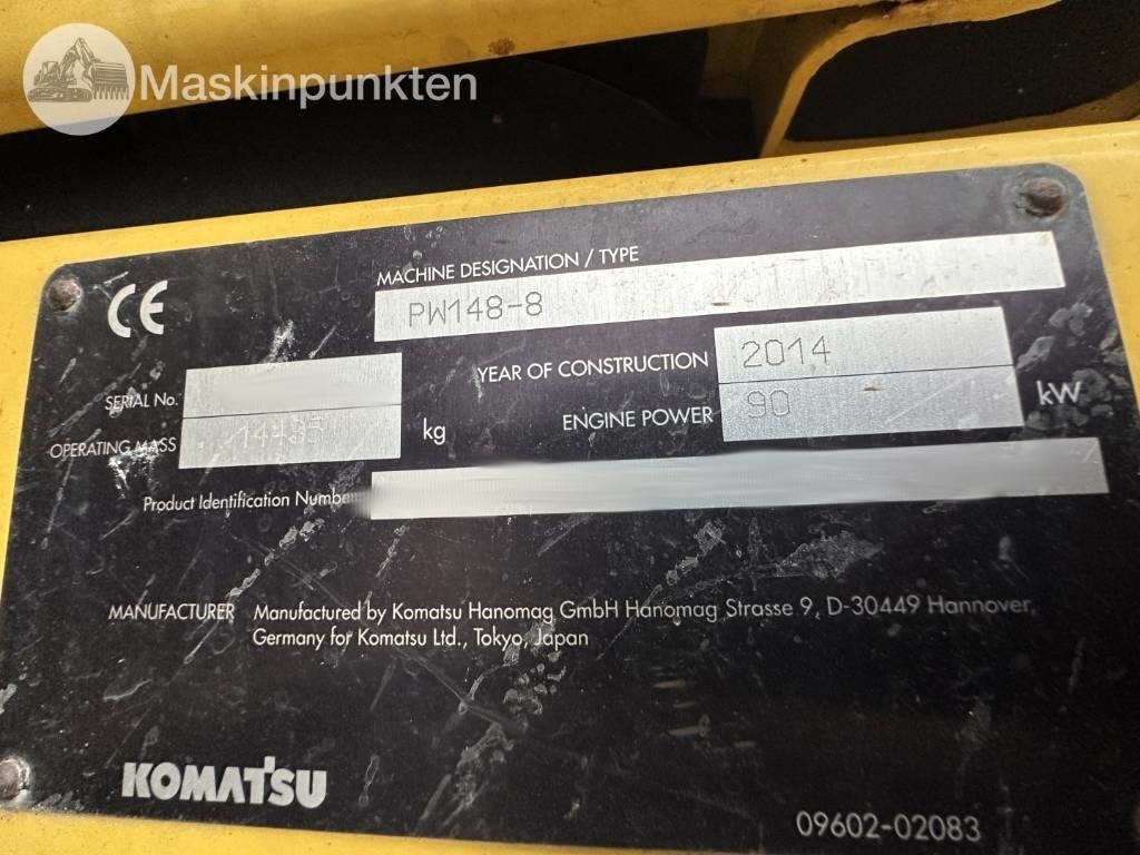 Колёсный экскаватор Komatsu PW 148-8: фото 10