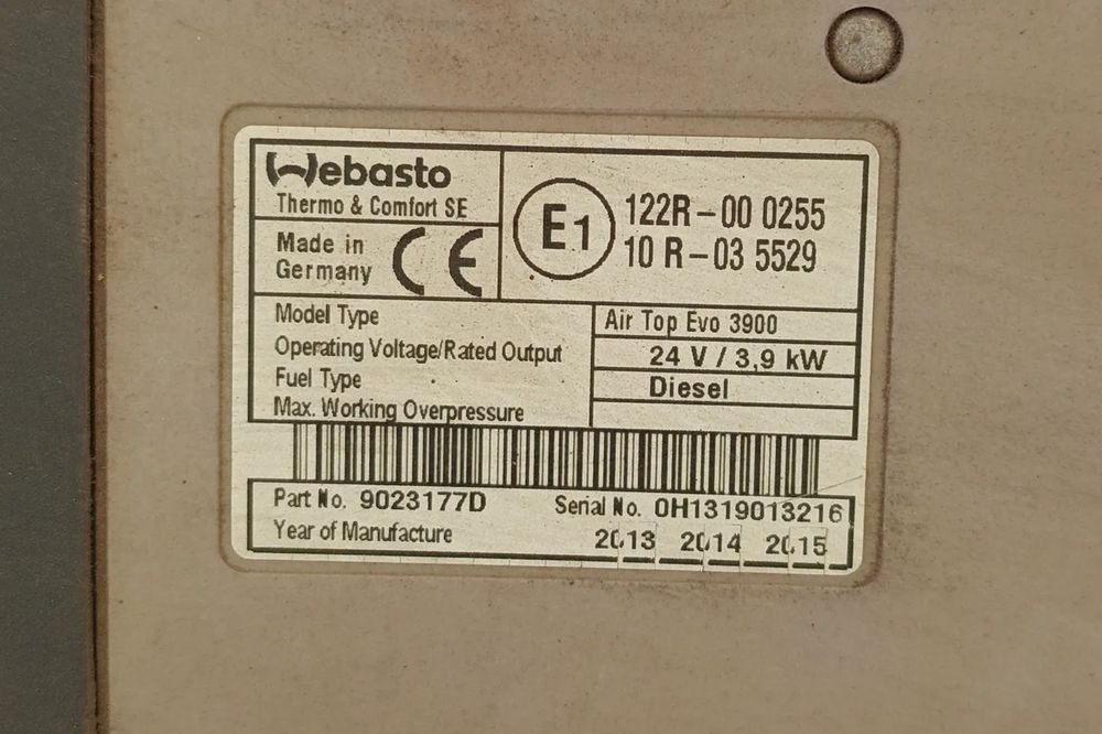 RENAULT GAMA T WEBASTO OGRZEWANIE POSTOJOWE AIR TOP EVO 3900 - Кабина и интерьер для Грузовиков: фото 2 RENAULT GAMA T WEBASTO OGRZEWANIE POSTOJOWE AIR TOP EVO 3900 - Кабина и интерьер для Грузовиков: фото 2