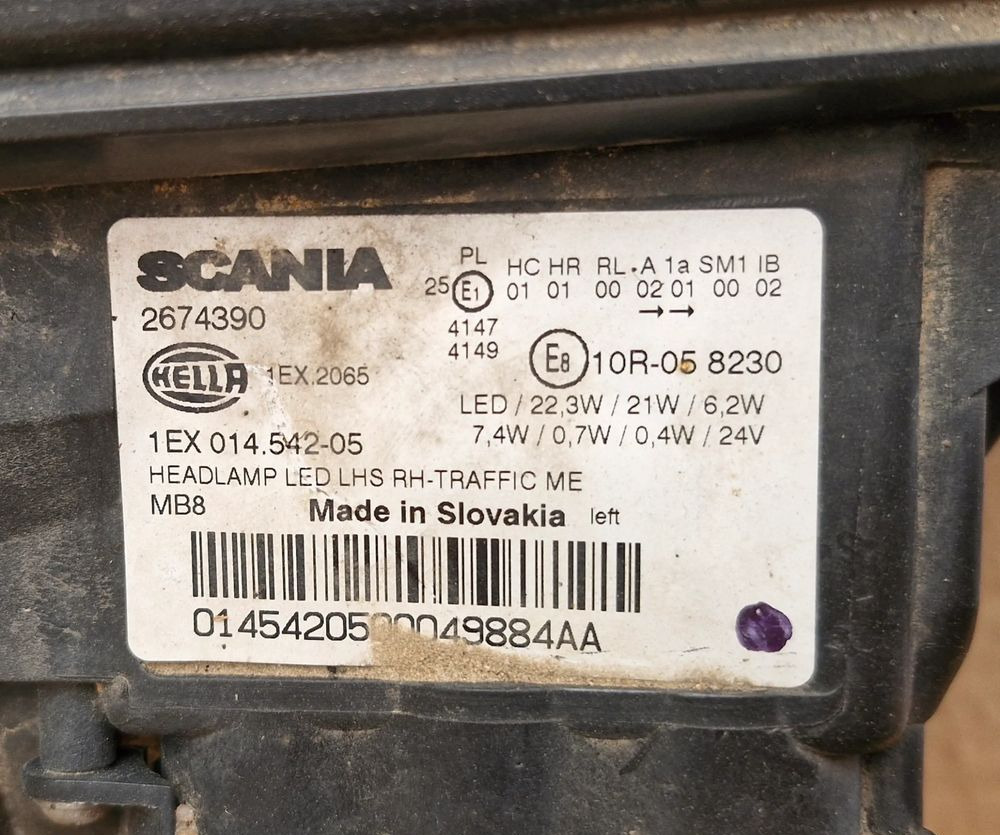 SCANIA R S P G LAMPA LED PRZEDNIA LEWA 2674390 2655848 - Свет/ Освещение для Грузовиков: фото 2 SCANIA R S P G LAMPA LED PRZEDNIA LEWA 2674390 2655848 - Свет/ Освещение для Грузовиков: фото 2