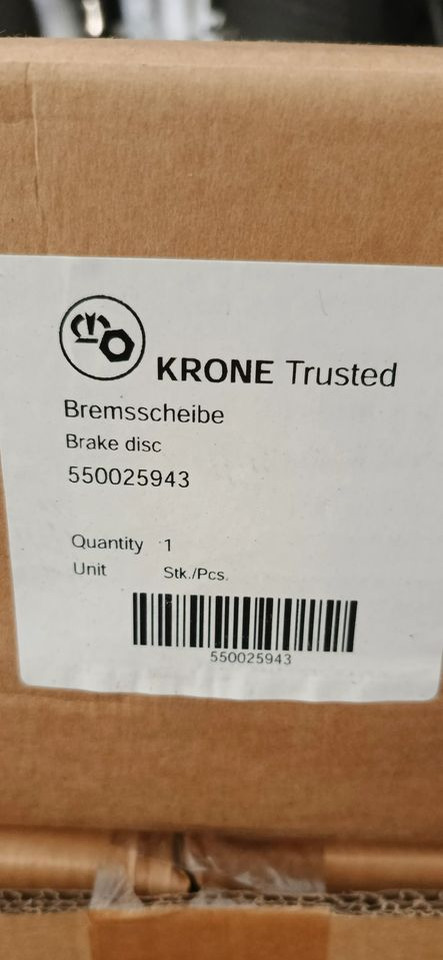 TARCZA HAMULCOWA KRONE NOWA 550025943 - Тормозной диск для Грузовиков: фото 3 TARCZA HAMULCOWA KRONE NOWA 550025943 - Тормозной диск для Грузовиков: фото 3