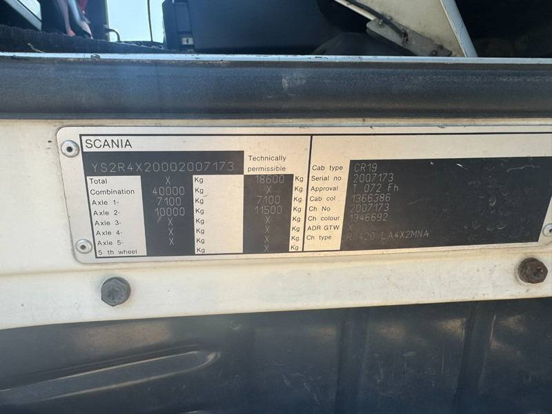 Тягач Scania R 420 Topline (PTO / MANUAL GEARBOX / BOITE MANUELLE / HYDRAULIC): фото 17