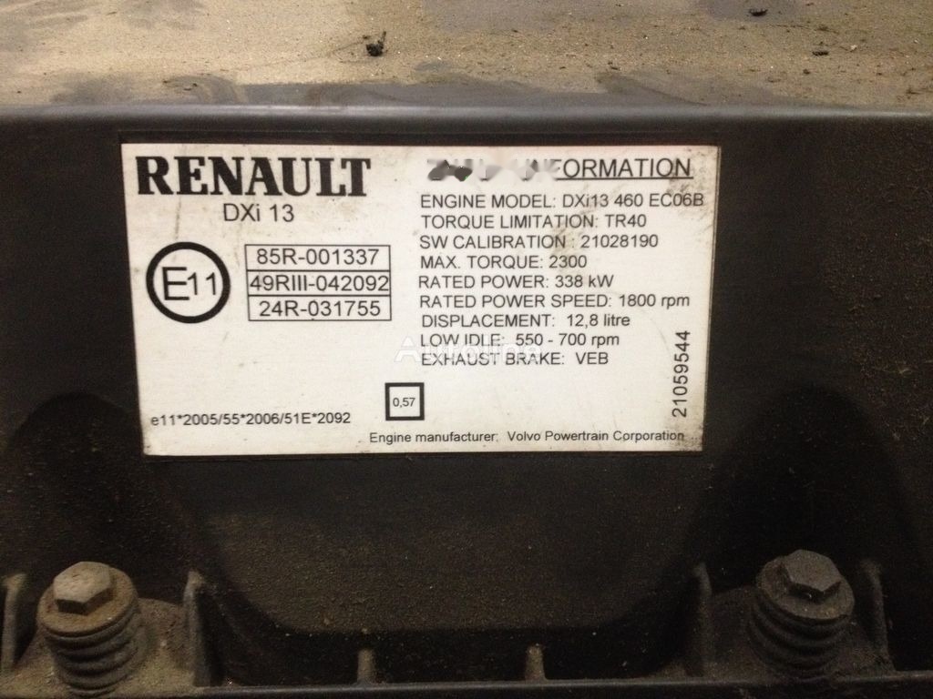 Renault DXI 13 460 Renault MAGNUM DXI 13 - Двигатель для Грузовиков: фото 5 Renault DXI 13 460 Renault MAGNUM DXI 13 - Двигатель для Грузовиков: фото 5