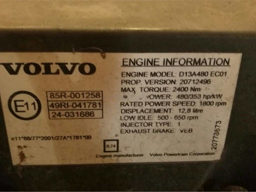Volvo D13A 480 Volvo FH13 - Двигатель для Грузовиков: фото 5 Volvo D13A 480 Volvo FH13 - Двигатель для Грузовиков: фото 5