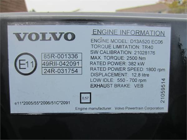 Volvo D13A 520 HP VEB E5 Volvo FH 13 - Двигатель для Грузовиков: фото 3 Volvo D13A 520 HP VEB E5 Volvo FH 13 - Двигатель для Грузовиков: фото 3