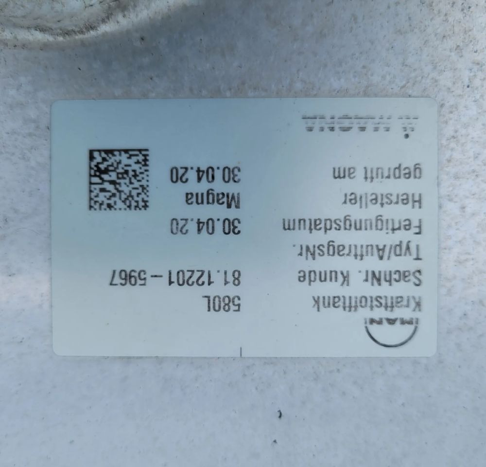 ZBIORNIK PALIWA MAN TGX 580 LIFT 81.12201-5967 CHWALIM116 - Топливный бак для Грузовиков: фото 5 ZBIORNIK PALIWA MAN TGX 580 LIFT 81.12201-5967 CHWALIM116 - Топливный бак для Грузовиков: фото 5