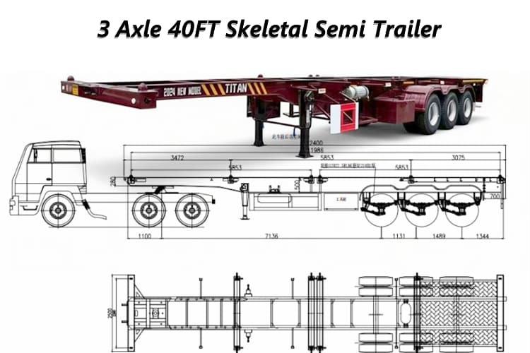 TITAN Shipping Container Chassis Trailer for Container Transport - Шасси полуприцеп: фото 2 TITAN Shipping Container Chassis Trailer for Container Transport - Шасси полуприцеп: фото 2