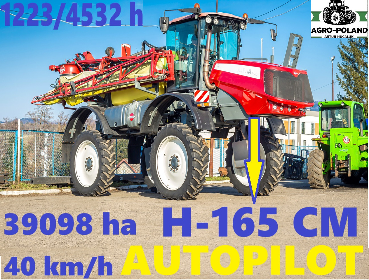 HARDI ALPHA 4100 EVO - 2014 ROK - H-165 CM - 1223 h - AUTOPILOT - 40 km/h - 24 M - Самоходный опрыскиватель: фото 3 HARDI ALPHA 4100 EVO - 2014 ROK - H-165 CM - 1223 h - AUTOPILOT - 40 km/h - 24 M - Самоходный опрыскиватель: фото 3