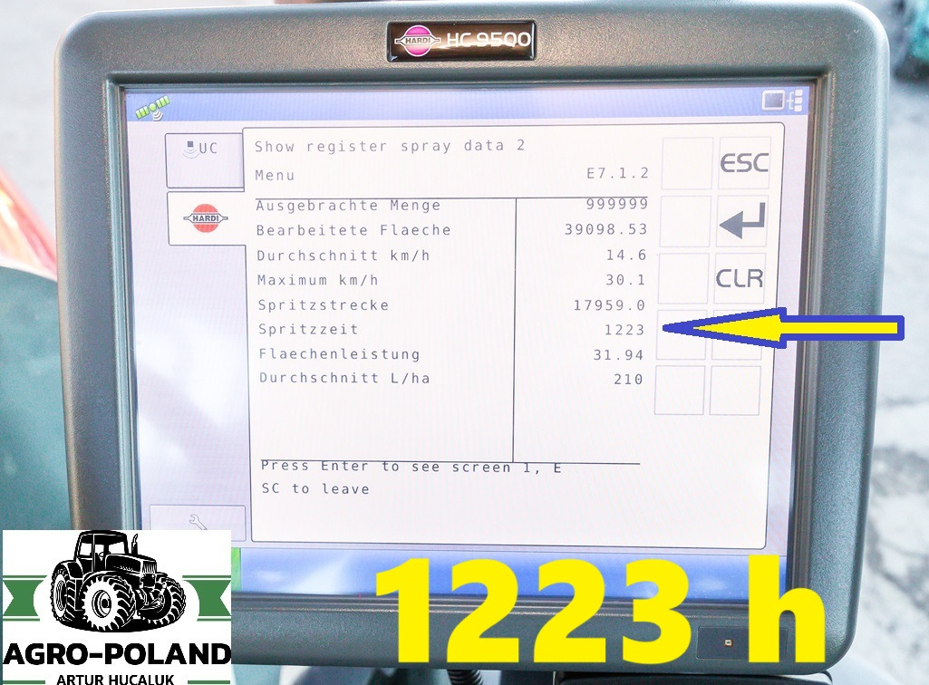 HARDI ALPHA 4100 EVO - 2014 ROK - H-165 CM - 1223 h - AUTOPILOT - 40 km/h - 24 M - Самоходный опрыскиватель: фото 2 HARDI ALPHA 4100 EVO - 2014 ROK - H-165 CM - 1223 h - AUTOPILOT - 40 km/h - 24 M - Самоходный опрыскиватель: фото 2