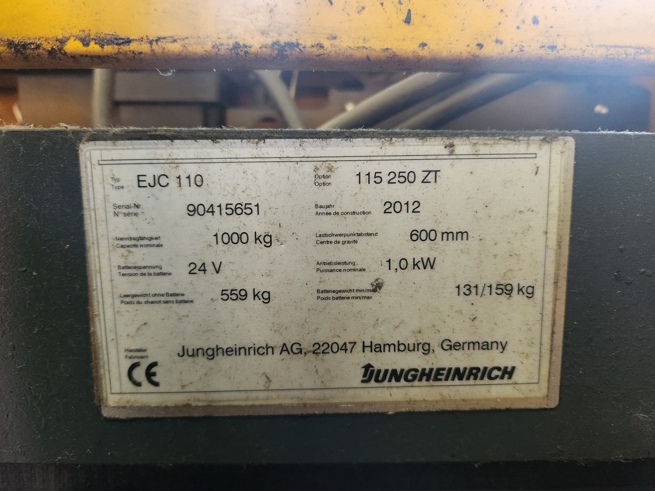 JUNGHEINRICH EJC110 250ZT - Штабелер: фото 3 JUNGHEINRICH EJC110 250ZT - Штабелер: фото 3